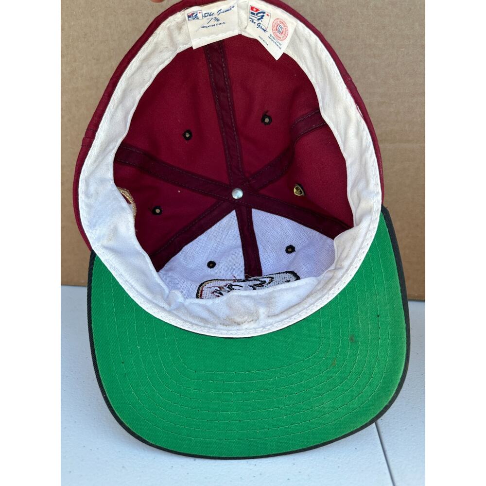 VINTAGE Florida Seminoles FSU THE GAME Hat Mens 7 3/8 Red Maroon Fitted W/ Pin * - Picture 8 of 10